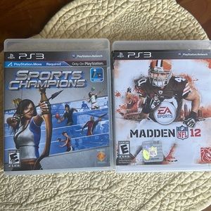 2 Video Games PS3. Madden 12 & Sports Champions